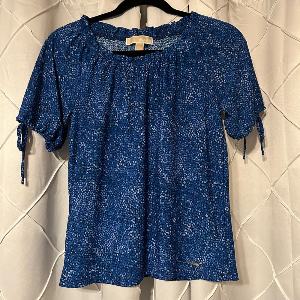 Michael Kors Abstract Square Print Blouse